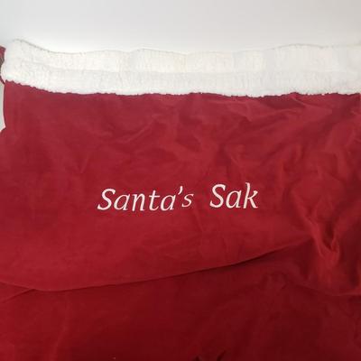LOT 79: Large Santa Sack, New Tree Skirt & More