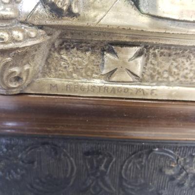 LOT 161: Vintage Metal 3D Art The Last Supper Signed