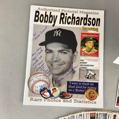 B791 Bobby Richardson Authorized Pictorial Magazines & Deck Of 1961