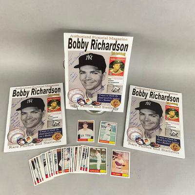 B791 Bobby Richardson Authorized Pictorial Magazines & Deck Of 1961