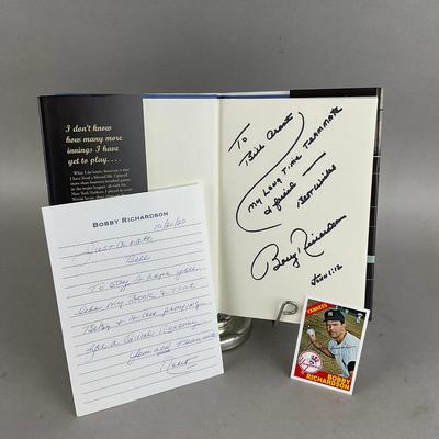 B793 Autographed And Signed Note "Impact Player” A Memoir Bobby Richardson With David Thomas