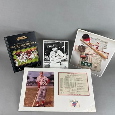 B795 Stanley Musial Autographed Framed Art And Memorbilia