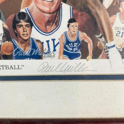 B798 Signed Artist Proof By Paul Miller "The History Of Duke Basketball" #3/25 & Signed Mike Krzyzewski And Brian Hart...
