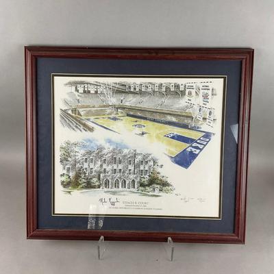 B798 Signed Artist Proof By Paul Miller "The History Of Duke Basketball" #3/25 & Signed Mike Krzyzewski And Brian Hart...