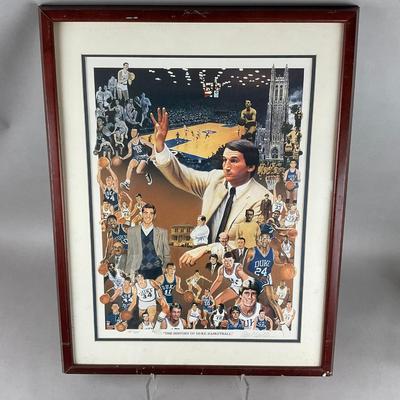 B798 Signed Artist Proof By Paul Miller "The History Of Duke Basketball" #3/25 & Signed Mike Krzyzewski And Brian Hart...