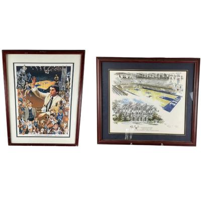 B798 Signed Artist Proof By Paul Miller "The History Of Duke Basketball" #3/25 & Signed Mike Krzyzewski And Brian Hart...