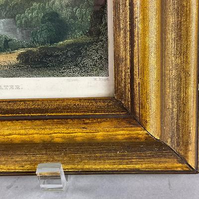 B799 Small Framed Hand Colored Steel Plate Engraving Of Upper Reach, Ullswater