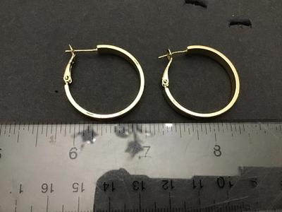 S925 Hoop Earrings Marked