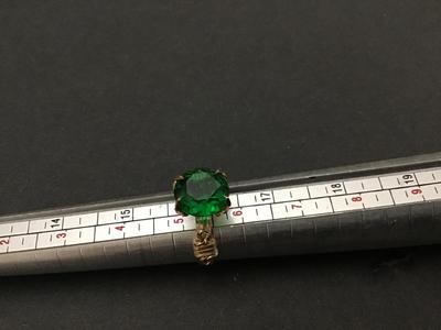 Green Stone Or Glass Ring