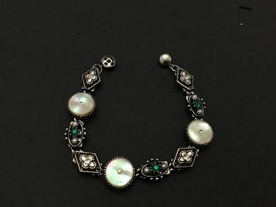 Mop Rhinestone Bracelet