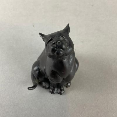 S907 "The Cat" Bronze Sculpture By Dan Ostermiller Circa 1996