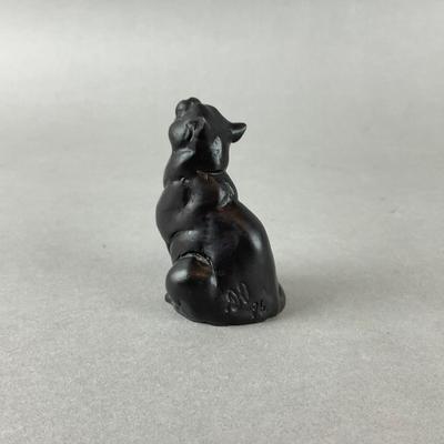 S907 "The Cat" Bronze Sculpture By Dan Ostermiller Circa 1996