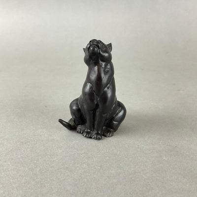 S907 "The Cat" Bronze Sculpture By Dan Ostermiller Circa 1996