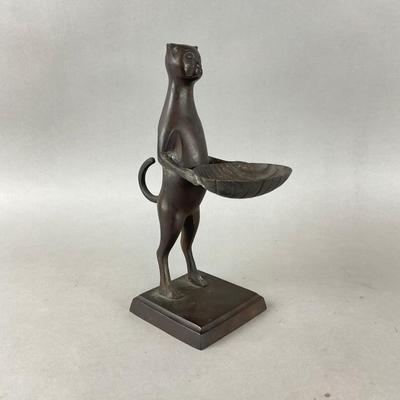 S909 Diego Giacometti-Style Bronze Statue "The Butler Cat"