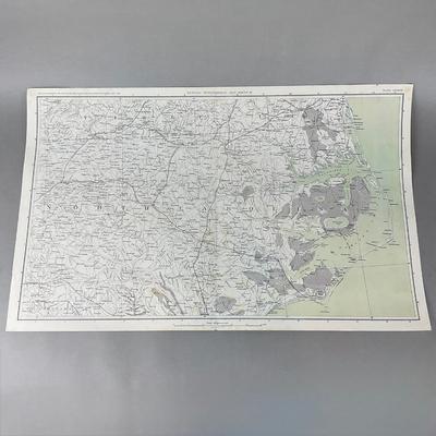 Z910 Two Sided Map Of Maryland, Delaware & South Carolina Chesapeake Bay