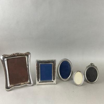 A912 Set Of Five Silverplate Frames And Pewter Frame