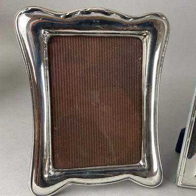 A912 Set Of Five Silverplate Frames And Pewter Frame