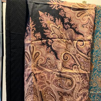 M854 Large Lot of Wool Blend Shawls, Pashmina, Giorgio Armani