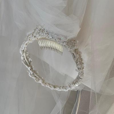 M861 Vintage 1960's Wedding Dress with Veil