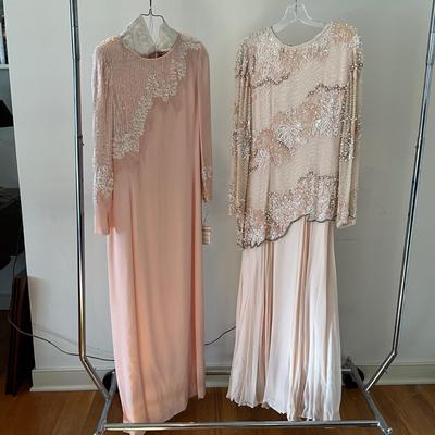 M862 Two Vintage Beaded Gowns