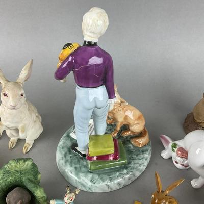 Z931 Huge Bunny Figurine Lot - Vintage Hand-Painted, Minature & Display Pieces