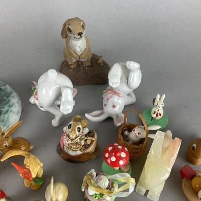 Z931 Huge Bunny Figurine Lot - Vintage Hand-Painted, Minature & Display Pieces