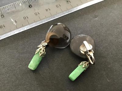 Glass and Stone Earrings
