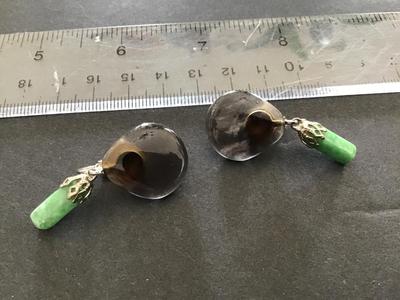 Glass and Stone Earrings