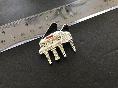 Rhinestone Piano brooch