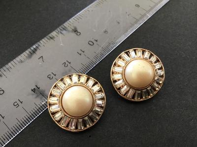 Fashion Mid Fashion Rhinestone Faux Pearl Earrings