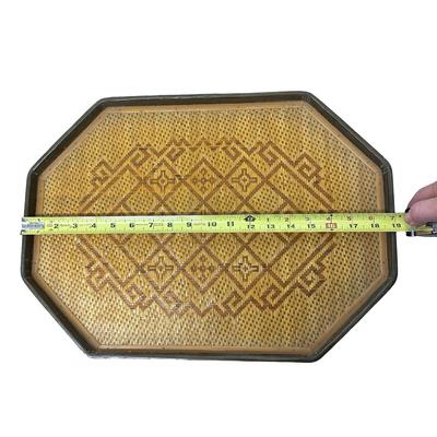 Set of 3 Nesting Rattan Trays