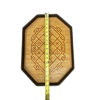 Set of 3 Nesting Rattan Trays