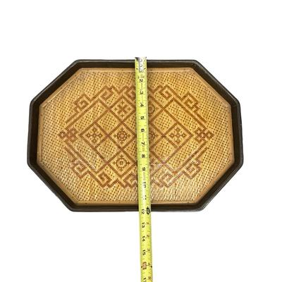 Set of 3 Nesting Rattan Trays