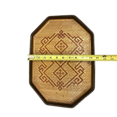 Set of 3 Nesting Rattan Trays