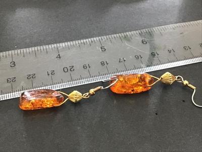 Vintage Amber Type Earrings