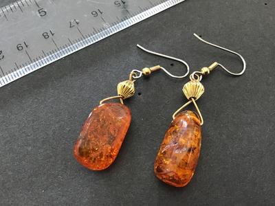 Vintage Amber Type Earrings