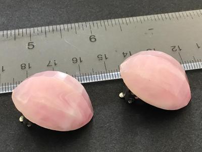 Hong Kong Barbie Pink White Clip on Earrings