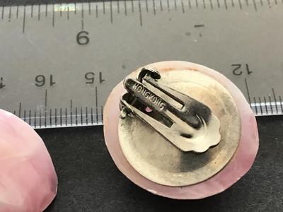 Hong Kong Barbie Pink White Clip on Earrings