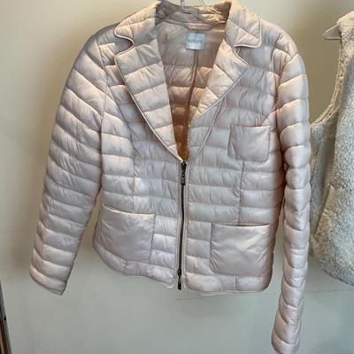M877 Pink Quilted Madeline Jacket and Patagonia Fleece Vest
