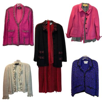 M882 Vintage Ladies Knitted Jackets and 3pc Dress Set