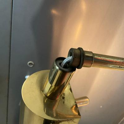 G972 As-Is Fredrick Cooper Solid Brass Floor Lamp