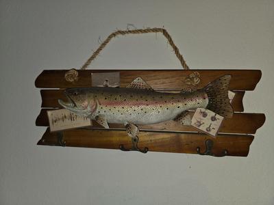 Fishing themed coat hook