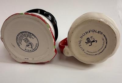 Sale Photo Thumbnail #241: In good preowned condition. Rims look like they might be chipped, but the spots are under glaze and that was how they were painted.