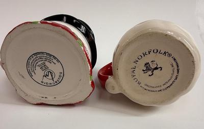 Sale Photo Thumbnail #240: In good preowned condition. Rims look like they might be chipped, but the spots are under glaze and that was how they were painted.