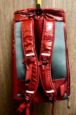 Sale Photo Thumbnail #195: Bright red color, padded straps and back. Like new condition.