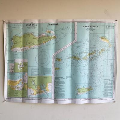 Z985 Imray-Iolaire Yachting Chart 1985 Edition U.S. Virgin Islands Saint Croix Map