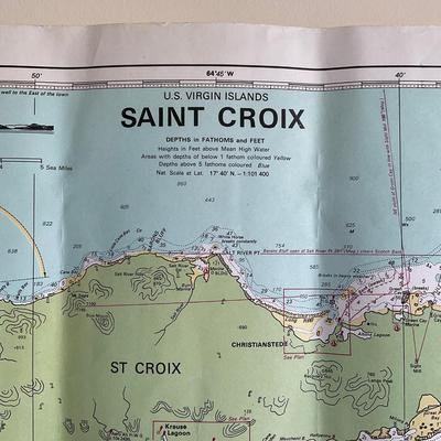 Z985 Imray-Iolaire Yachting Chart 1985 Edition U.S. Virgin Islands Saint Croix Map