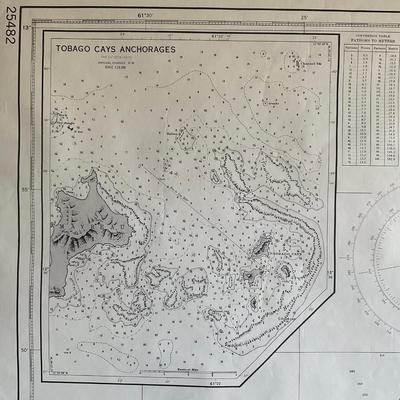 Z988 Soundings In Fathom 1973 Edition West Indies Virgin Island, Virgin Gorda To St. Thomas And St. Croix