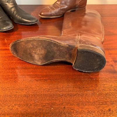 M890 1940's Womens Leather Riding Boots with Black Cole Haan