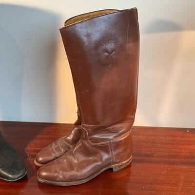 M890 1940's Womens Leather Riding Boots with Black Cole Haan